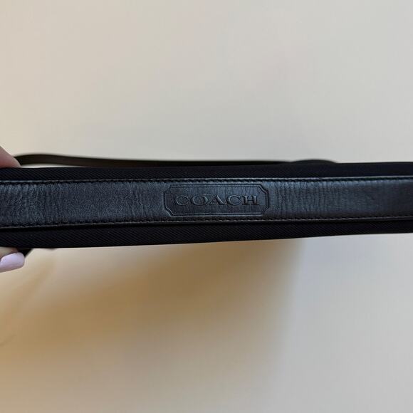 Vintage Coach Black Nylon Mini Shoulder Clutch Bag Removable Strap EUC Evening - Picture 6 of 13